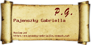 Pajenszky Gabriella névjegykártya